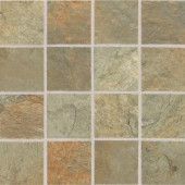 Daltile Franciscan Slate Woodland Verde 12 in. x 12 in. x 8mm Porcelain Mosaic Floor and Wall Tile (7 sq. ft. / case)