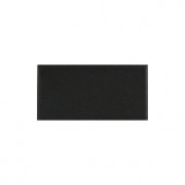 Daltile Semi-Gloss Black 3 in. x 6 in. Black Ceramic Wall Tile