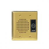 Valcom IP Intercom - Durable Flush Mount Brass Plate with Call Button and LED