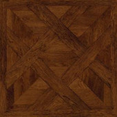 TrafficMASTER Allure Chateau Parquet Dark Resilient Vinyl Tile Flooring - 4 in. x 4 in. Take Home Sample