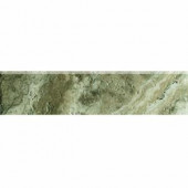 MARAZZI Heartland Countryside 13 in. x 3 in. Gray Porcelain Bullnose Floor and Wall Tile
