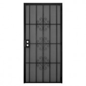 Unique Home Designs Del Flor 36 in. x 80 in. Black Surface Mount Outswing Security Door