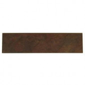 Daltile Continental Slate Indian Red 3 in. x 12 in. Porcelain Bullnose Floor and Wall Tile