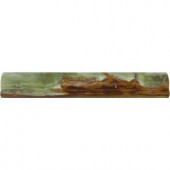 MS International Green 2 in. x 12 in. Polished Onyx Rail Moulding Wall Tile