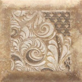 Daltile Del Monoco Adriana Rosso 6-1/2 in. x 6-1/2 in. Glazed Porcelain Decorative Accent Floor and Wall Tile
