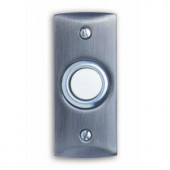 Heath Zenith Wired Classic Shaped Polished Brass Finish Push Button