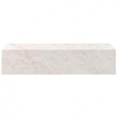 U.S. Ceramic Tile Fresno 3 in. x 16 in. Blanco Ceramic Bullnose Floor and Wall Tile