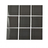 Splashback Tile Contempo Smoke Gray Polished Glass - 6 in. x 6 in. Tile Sample