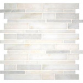 MS International Greecian White Interlocking 12 in. x 12 in. Natural Marble Mesh-Mounted Mosaic Floor and Wall Tile