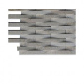 Splashback Tile 3D Reflex Athens Grey Stone Tiles - 6 in. x 6 in. Tile Sample