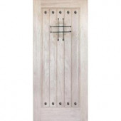 Main Door Rustic Mahogany Type Unfinished V-Groove Solid Wood Speakeasy Entry Door Slab