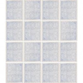 EPOCH Oceanz Arctic White-1727 Crackled Glass Mesh Mounted Tile - 4 in. x 4 in. Tile Sample