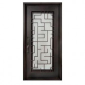 Iron Doors Unlimited Bel Sol Full Lite Painted Oil Rubbed Bronze Decorative Wrought Iron Entry Door
