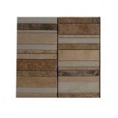 Splashback Tile Piano-Keys Pattern Ranch Marble Tiles - 6 in. x 6 in. Tile Sample