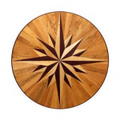 PID Floors 3/4 in. Thick x 24 in. Circular Medallion Unfinished Decorative Wood Floor Inlay MC011