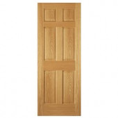 Steves & Sons 6-Panel Unfinished Red Oak Interior Door Slab