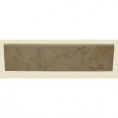 Daltile Brixton Sand 3 in. x 12 in. Glazed Ceramic Surface Bullnose Wall Tile