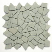 Solistone Indonesian Green Gobos 12 in. x 12 in. x 6.35 mm Pebble Mesh-Mounted Mosaic Floor and Wall Tile (10 sq. ft./case)