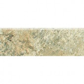 Daltile Folkstone Slate Sandy Beach 3 in. x 12 in. Porcelain Bullnose Floor and Wall Tile