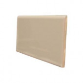 U.S. Ceramic Tile Color Collection Matte Fawn 3 in. x 6 in. Ceramic Surface Bullnose Wall Tile
