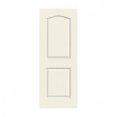 JELD-WEN Woodgrain 2-Panel Eyebrow Top Painted Molded Interior Door Slab
