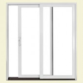 JELD-WEN Tradition 71 in. x 79 in. White Left-Hand Aluminum Clad Sliding Patio Door with Insulated LowE Tempered Glass