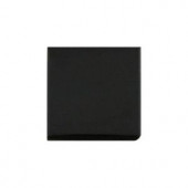 Daltile Semi-Gloss Black 4-1/4 in. x 4-1/4 in. Bullnose Corner Glazed Ceramic Wall Tile