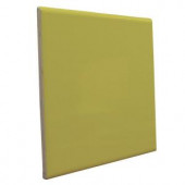 U.S. Ceramic Tile Bright Chartreuse 6 in. x 6 in. Ceramic Surface Bullnose Wall Tile