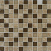 MS International Pine Valley 1 in. x 1 in. Glass & Stone Mesh-Mounted Mosaic Tile