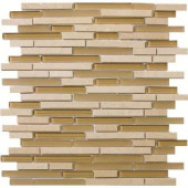 Emser Via Aprile 12 in. x 13 in. x 8 mm Glass Mesh-Mounted Mosaic Tile