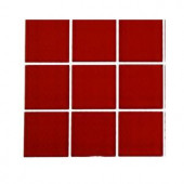 Splashback Tile Contempo Lipstick Red Polished Glass - 6 in. x 6 in. Tile Sample