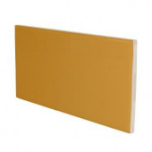 U.S. Ceramic Tile Color Collection Bright Mustard 3 in. x 6 in. Ceramic Surface Bullnose Wall Tile