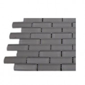Splashback Tile Contempo Bright White 1/2 in. x 2 in. Brick Pattern - 6 in. x 6 in. Tile Sample