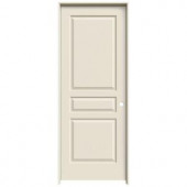JELD-WEN Textured 3-Panel Primed Molded Prehung Interior Door