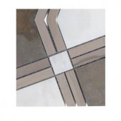 Splashback Tile Prism Tormento Marble Floor and Wall Tile - 6 in. x 6 in. Tile Sample