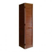Wood Classics 3 in. Louver/Louver Cherry Composite Interior Bi-Fold Closet Door