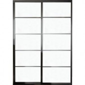 Contractors Wardrobe Silhouette 72 in. x 81 in. 5-Lite 2-Panel Aluminum Bronze Interior Bypass Door