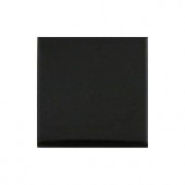 Daltile Semi-Gloss 4-1/4 in. x 4-1/4 in. Black Ceramic Bullnose Wall Tile