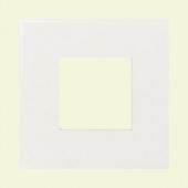 Daltile Fashion Accents White 4-1/4 in. x 4-1/4 in. Ceramic Square-Insert Accent Wall Tile