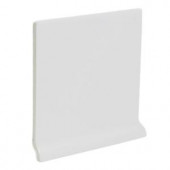U.S. Ceramic Tile Color Collection Bright Tender Gray 4-1/4 in. x 4-1/4 in. Ceramic Stackable Left Cove Base Wall Tile