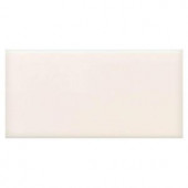 Daltile Semi-Gloss White 2 in. x 6 in. Ceramic Bullnose Cap Wall Tile