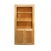 InvisiDoor 36 in. x 80 in. Unfinished Red Oak 4-Shelf Bookcase Door