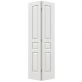 JELD-WEN Woodgrain 3-Panel Primed Molded Interior Bifold Closet Door