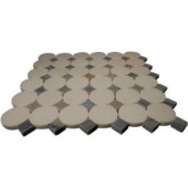 Splashback Tile 12 in. x 12 in. Orbit Satellite Marble Mosaic Floor and Wall Tile