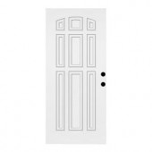 Steves & Sons Premium 9-Panel Primed White Steel Slab Entry Door