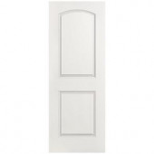 Masonite Roman Smooth 2-Panel Round Top Solid Core Primed Composite Prehung Interior Door
