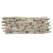 Solistone Standing Pebbles Tesserat 4 in. x 12 in. Stone Pebble Mosaic Marble Wall Tile (5 sq. ft. / case)