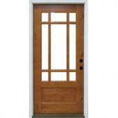 Steves & Sons 9 Lite Prefinished Knotty Alder Wood Entry Door