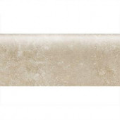 Daltile Sandalo Serene White 2 in. x 6 in. Ceramic Bullnose Wall Tile