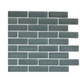 Splashback Tile Contempo Blue Gray 1/2 in. x 2 in. Brick Pattern - 6 in. x 6 in. Tile Sample